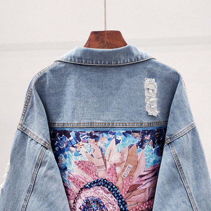 Oversized Women's Denim Jacket - Lynn-S-The Livary