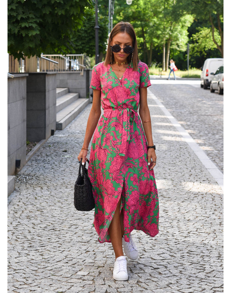 Comfortable Summer Dress - Lina-Pink-S-The Livary
