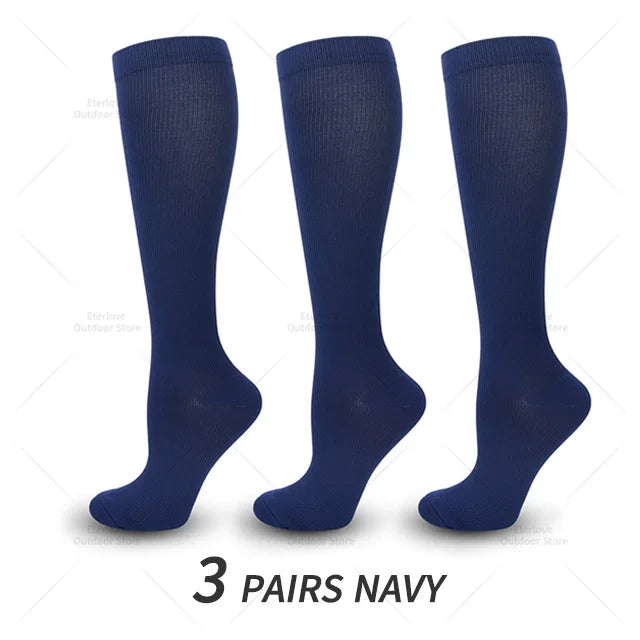 3 Pairs of Knee-High Compression Socks - FitSupport-3 pairs grey-S-M (2.5-5)-The Livary