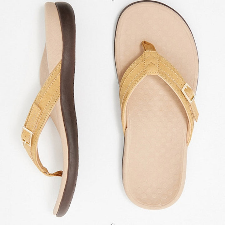 Comfortable orthopedic toe sandals for women - OrthoSummer-Yellow-3-The Livary