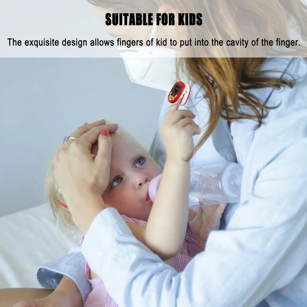 Child-friendly Pulse Oximeter for Health Monitoring - KidPulse-Blue-The Livary