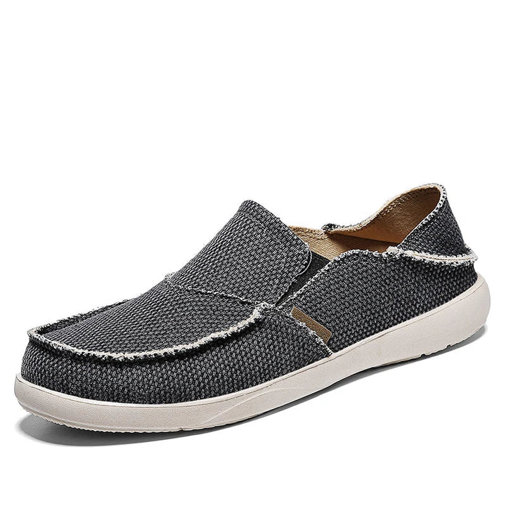 Light canvas slip-ons for men | Breathable summer espadrilles - Niko-Khaki-6-The Livary