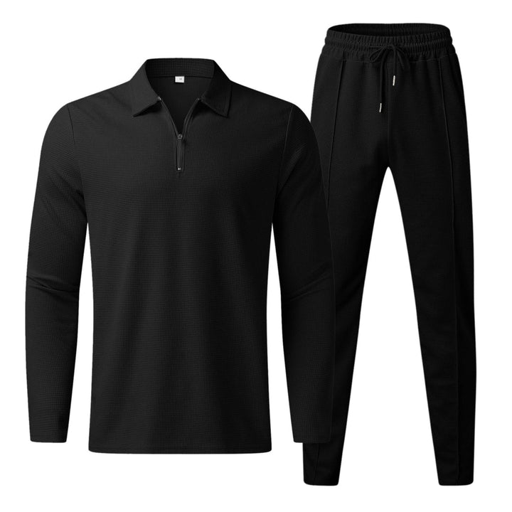 Men's Spring Set of Rayon and Cotton – Milan-Black-S-The Livary