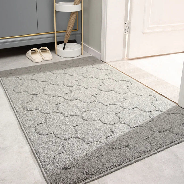 Shoe Scraper Doormat with Moroccan Design - Kasbana-Gray 01-50cm x 80cm-The Livary