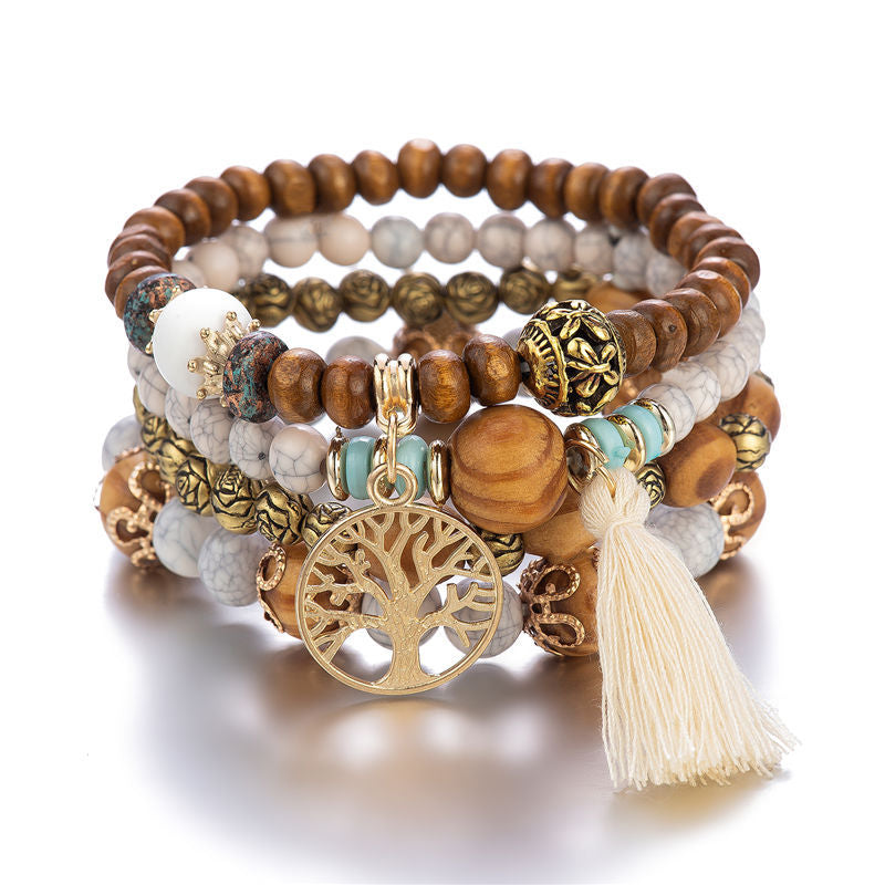 Tree of Life Pearl Bracelet - Elowen-The Livary