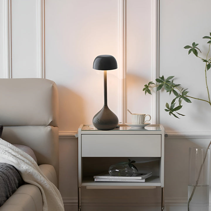 Wireless Dimmable Mushroom Table Lamp - GlowMush-White Mat-The Livary