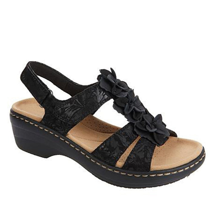 Orthopaedic women's sandals in summer style - Moana-Black-3-The Livary