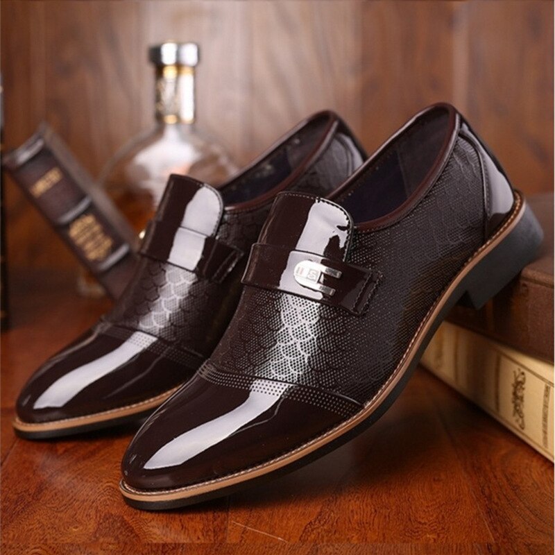 Stylish Glossy Men's Shoes - Hudson