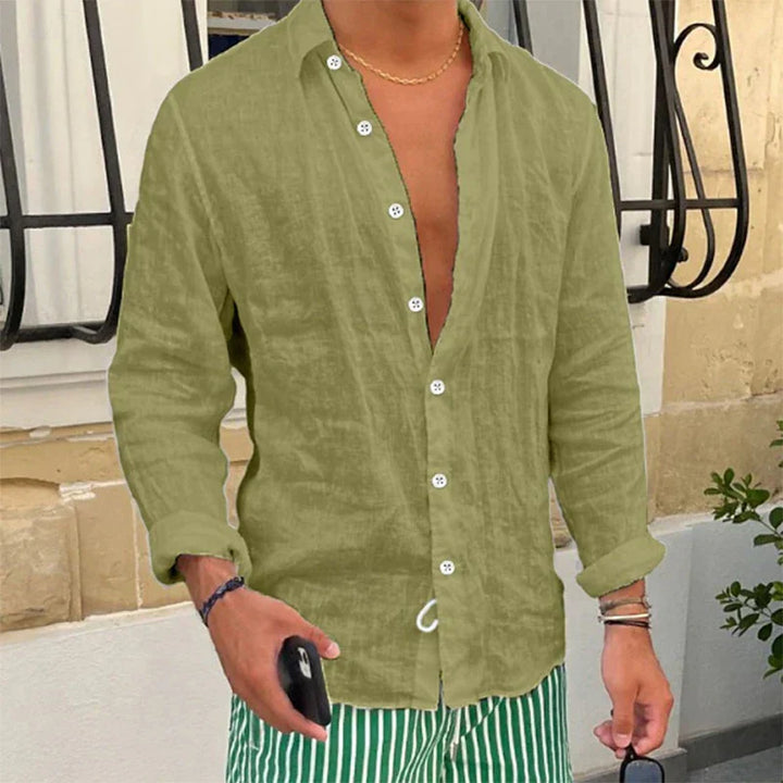 Breathable & Relaxed Fit Summer Shirt for Men – Taro-Green-S-The Livary