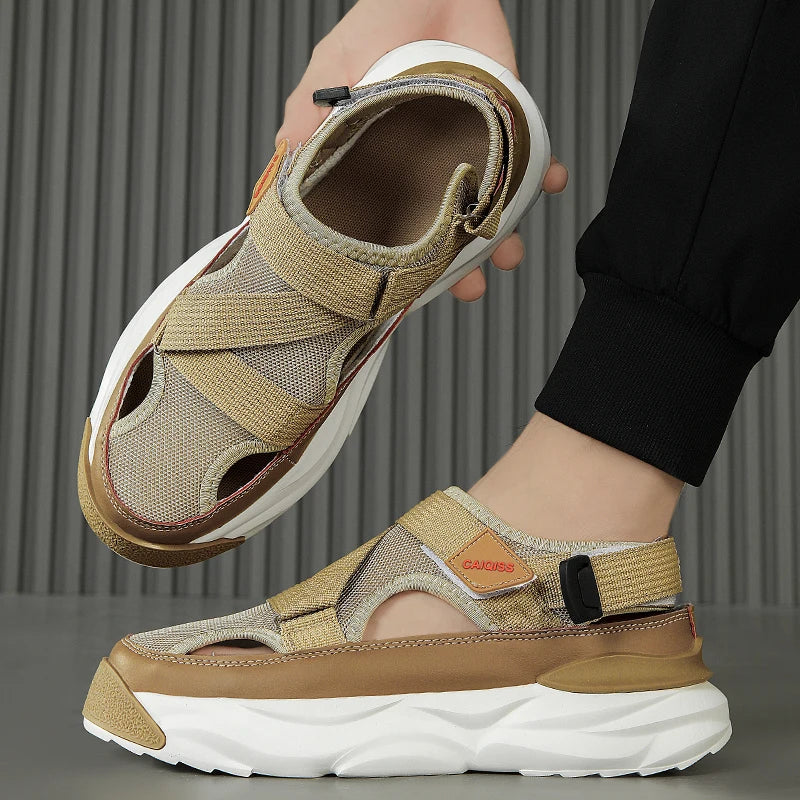 Light EVA summer slippers for women and men with designer look – Elian-Beige-3.5-The Livary