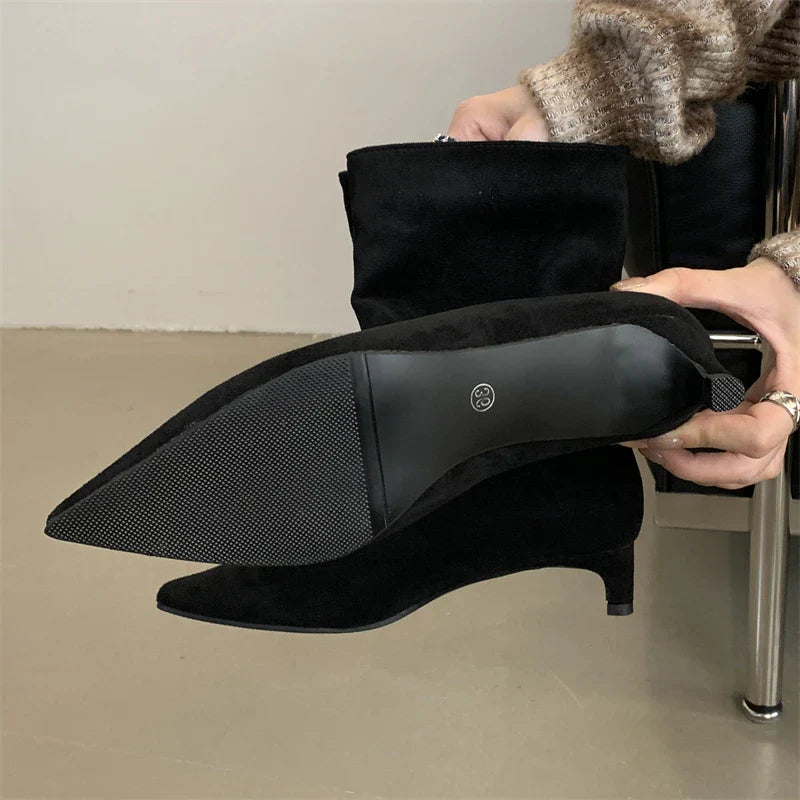 Luxury Suede Winter Boots - Sorena-Brown-2.5-The Livary