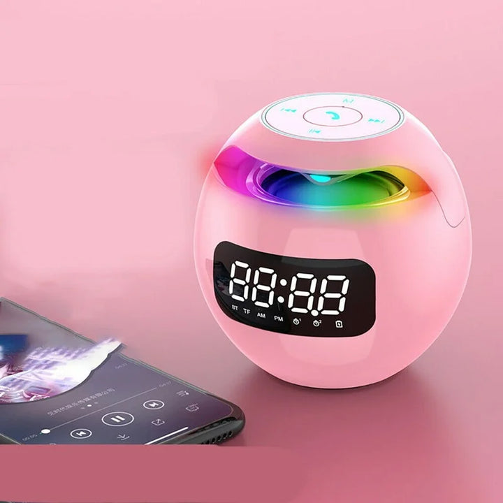 Multifunctional Alarm Clock – GlowBeep Speaker Clock-Pink-The Livary