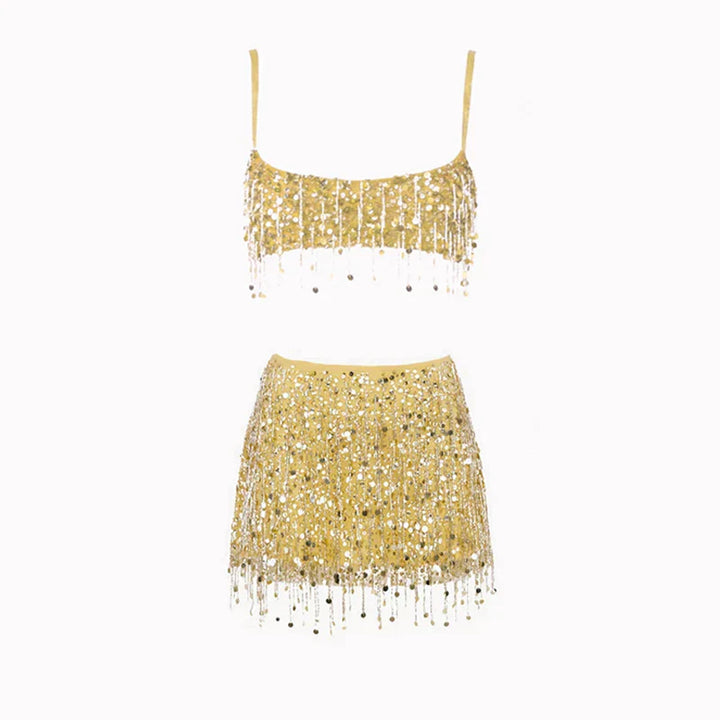 Sequin Tassel Bikini Set – Riviera-Yellow-S-The Livary