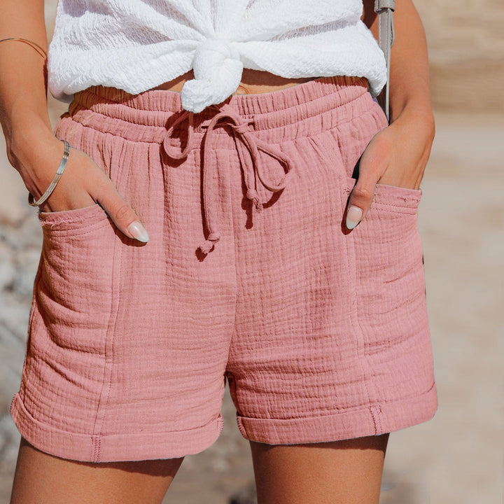 Ladies' Summer Cotton Shorts – Mira-Pink-S-The Livary