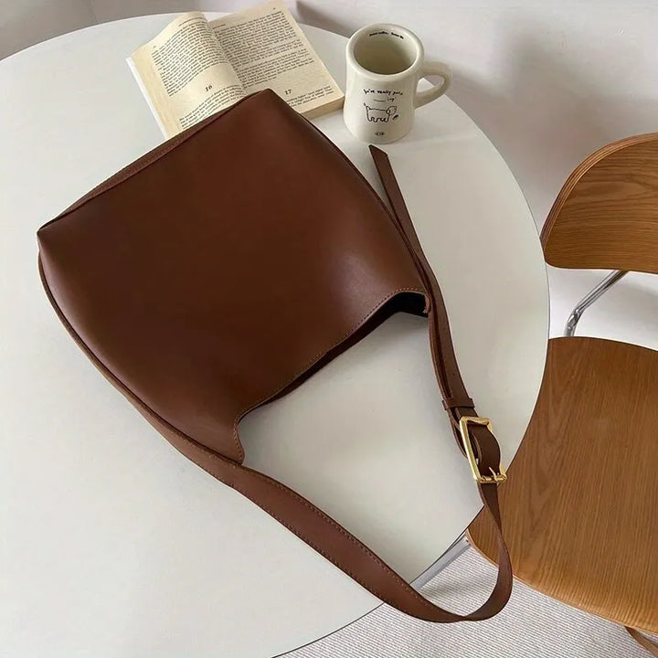 Stylish Shoulder Bag for Every Day - Luxe Everyday-Brown-The Livary