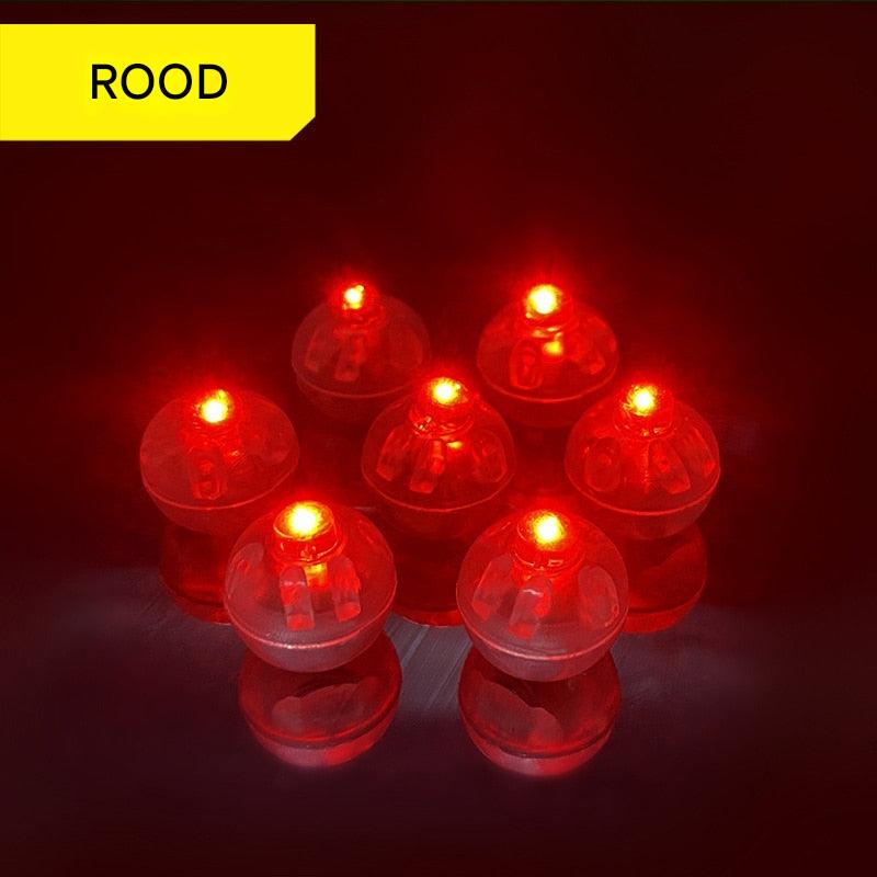 Mini LED Party Lights - GlowPearls-Red-50-The Livary