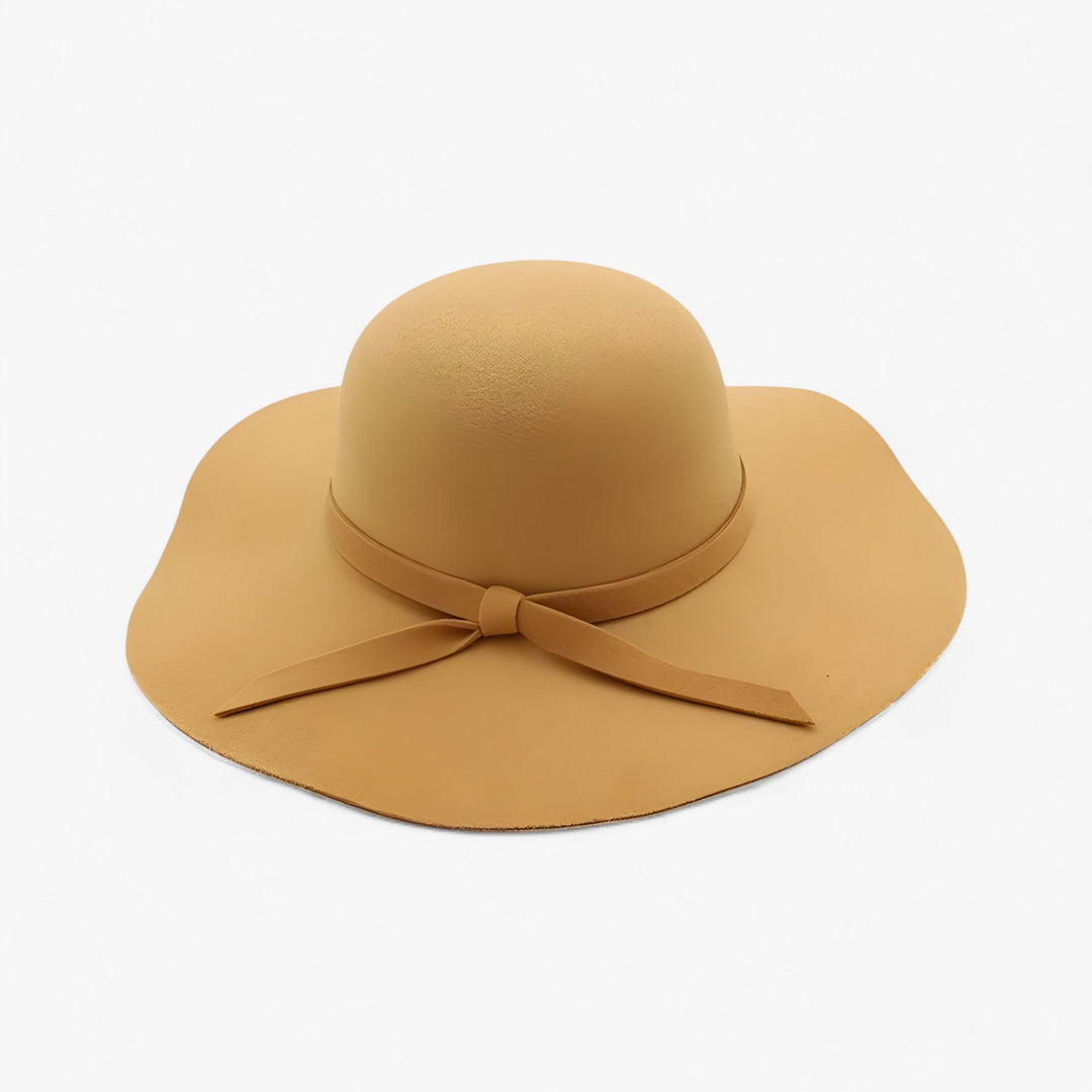 Fedora women's hat made of wool felt – Marveil-Khaki-The Livary