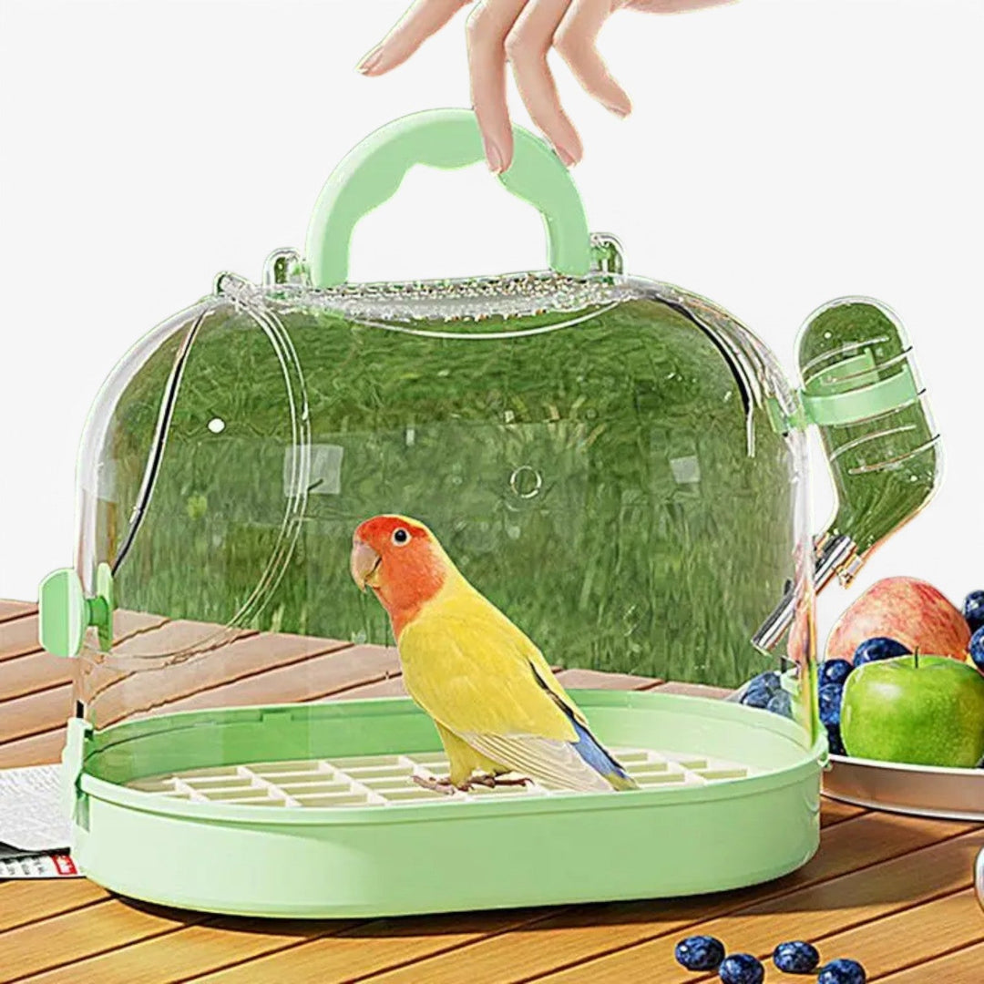 Portable Breathable Travel Cage for Small Pets – Elvi-Green-The Livary
