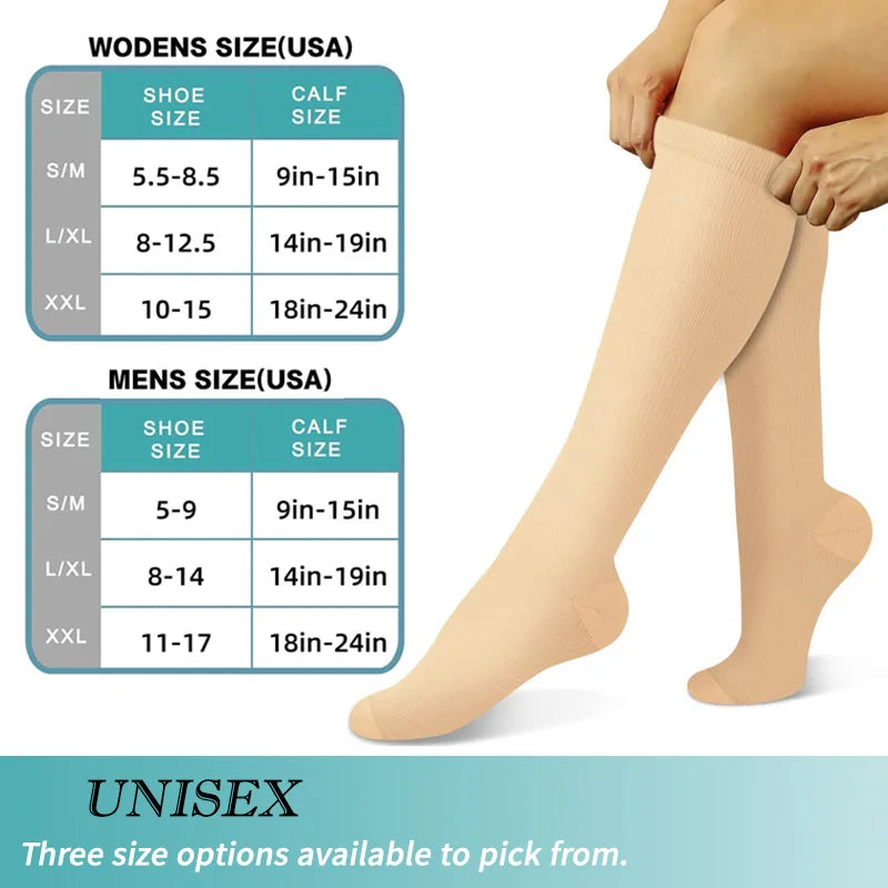 3 Pairs of Knee-High Compression Socks - FitSupport-3 pairs grey-S-M (2.5-5)-The Livary