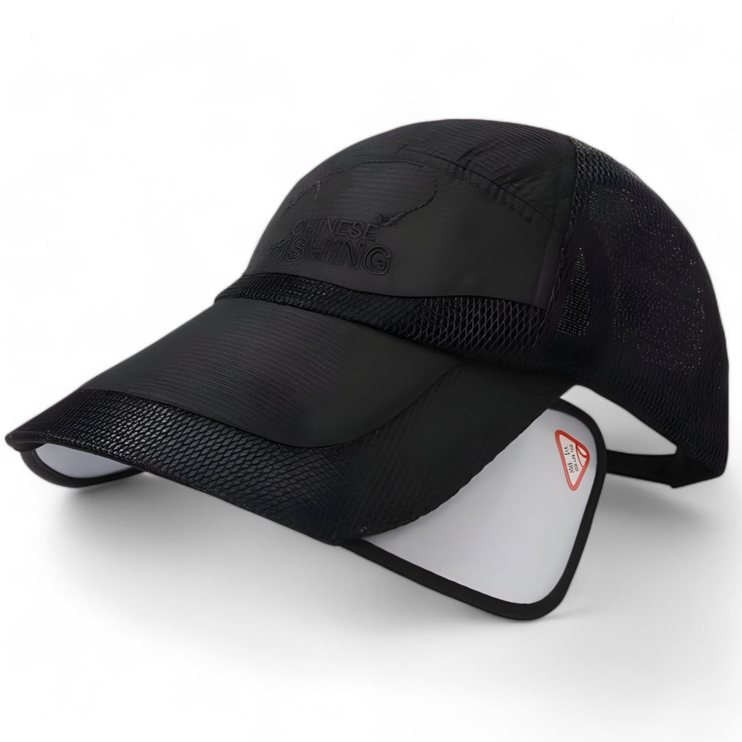 Trendy visor cap with UV protection for active days – SunSport Kim-Black-The Livary