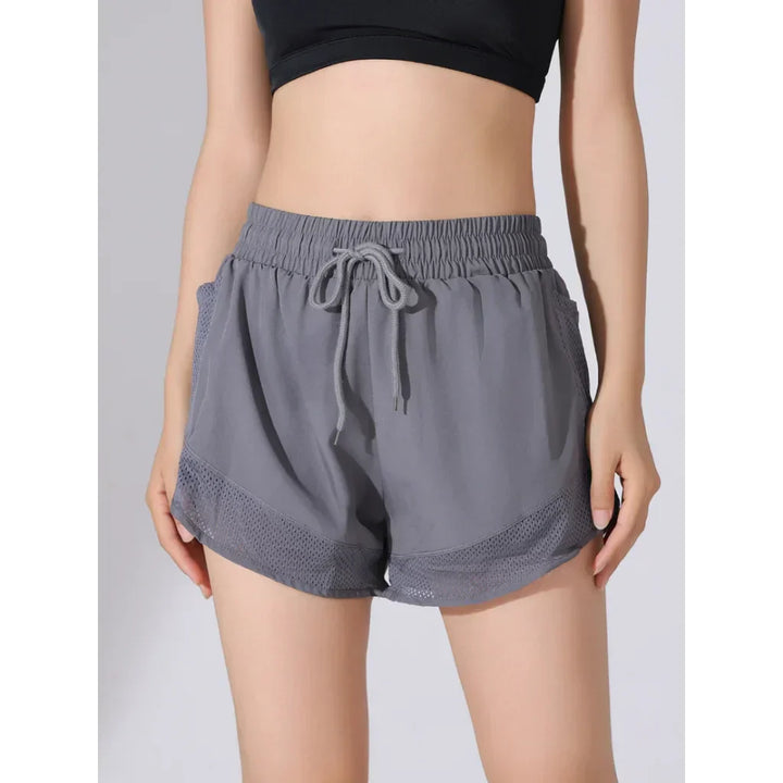 Breathable & Quick-drying High-Waist Fitness Shorts for Women – Mira-Grey-S-The Livary