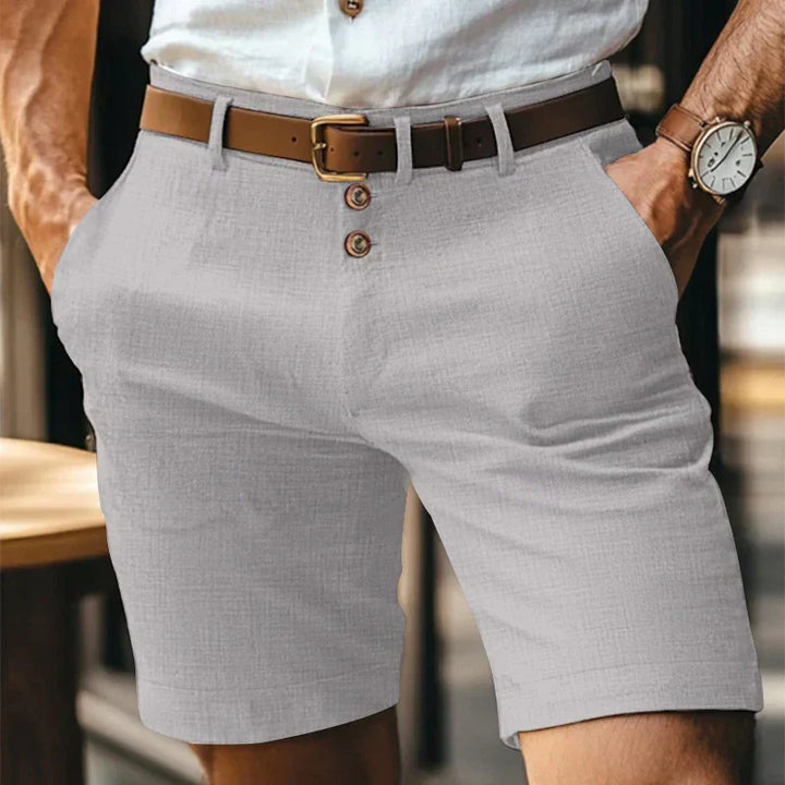 Breathable & Vintage Slim-Fit Summer Shorts for Men – Lennart-Gray-S-The Livary