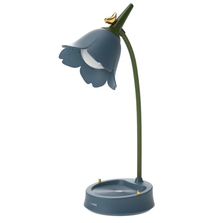 Flower-Shaped Desk Lamp - LumaPetal-Blue-The Livary