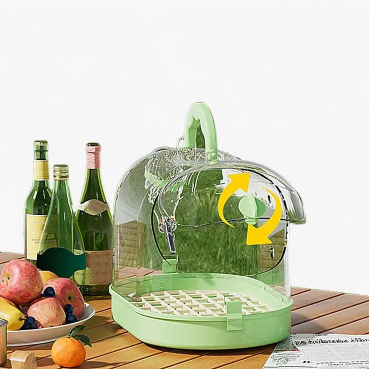 Portable Breathable Travel Cage for Small Pets – Elvi-Green-The Livary
