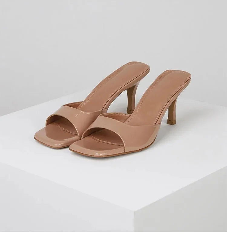 Open back mules for women – Mirella-Camel-3-The Livary