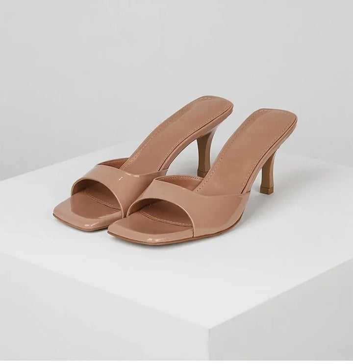 Open back mules for women – Mirella-Camel-3-The Livary