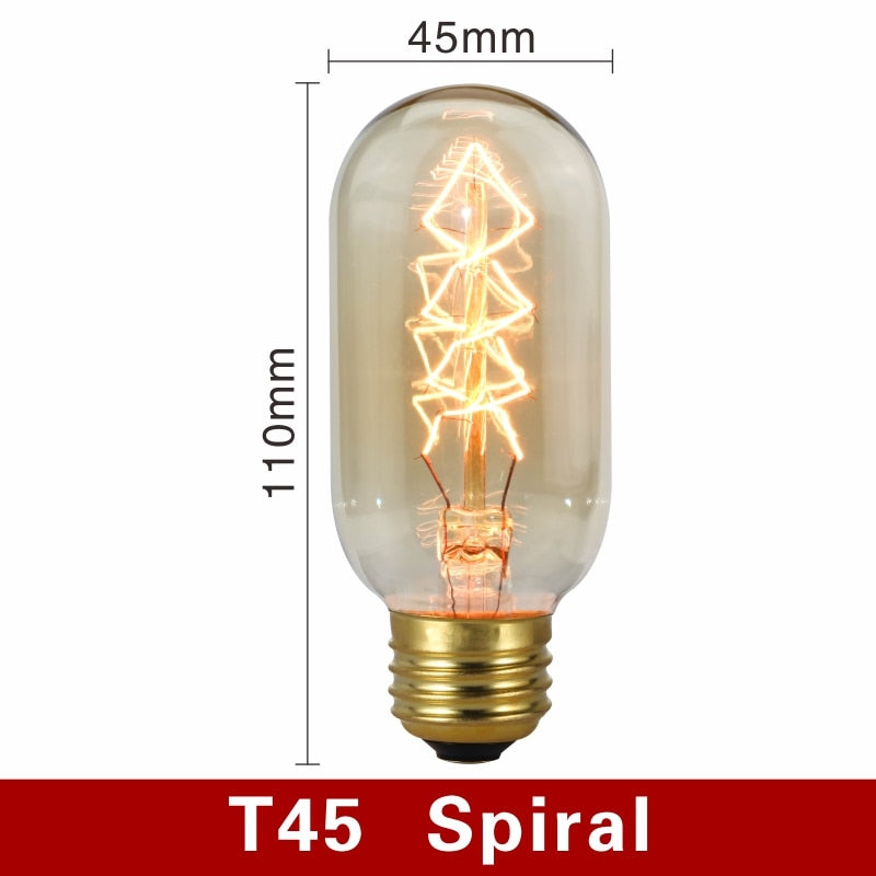 Vintage Light Bulbs - NostalgiaGlow-T45 Spiral-The Livary