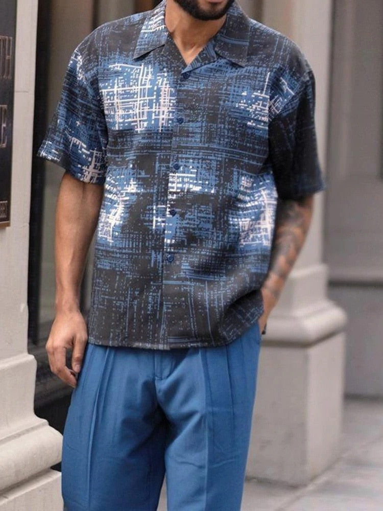 Stylish men's two-piece set for warm days - summer classic-Set B-S-The Livary