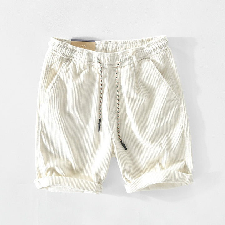 Retro cord shorts for men with a comfortable fit – Raul-White-S-The Livary