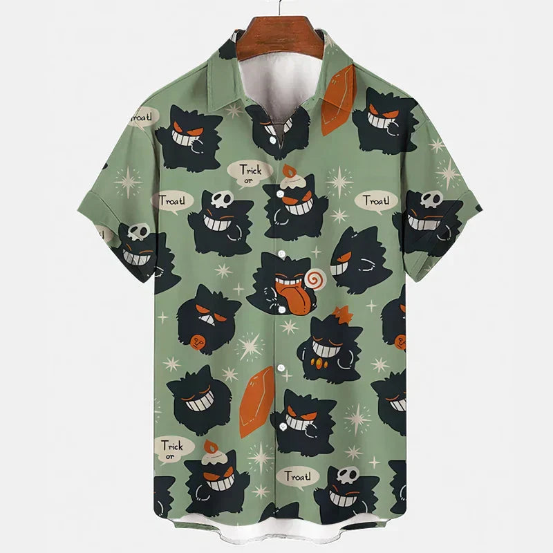 Funny summer set with Gengar & Snorlax print | Buy 1, get 1 free - SleepyFun-04-M-The Livary