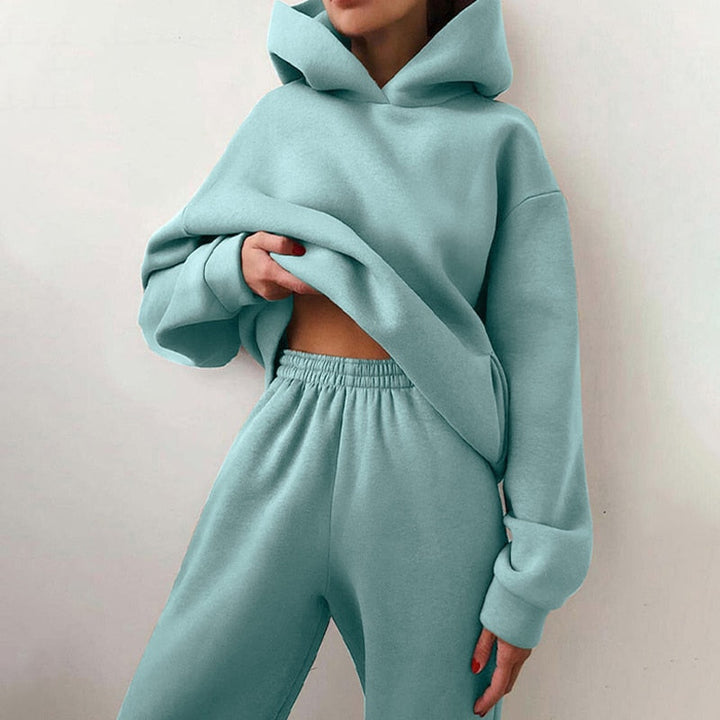 Ladies Oversized Lounge Jogging Set – Liv-Light blue-The Livary