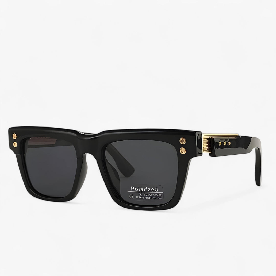 Polarised Steampunk Sunglasses – Axior-Black-The Livary