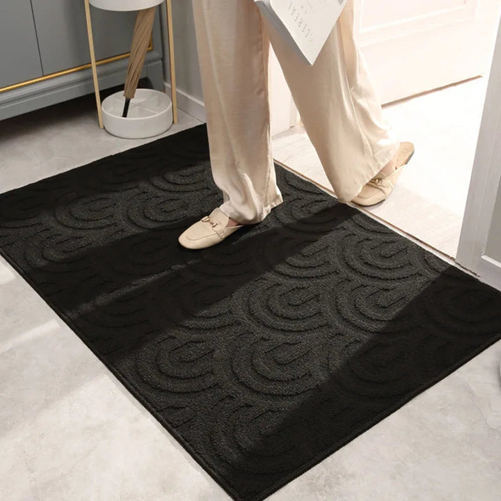 Shoe Scraper Doormat with Moroccan Design - Kasbana-Black 03-50cm x 80cm-The Livary
