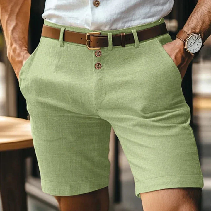 Breathable & Vintage Slim-Fit Summer Shorts for Men – Lennart-Light green-S-The Livary