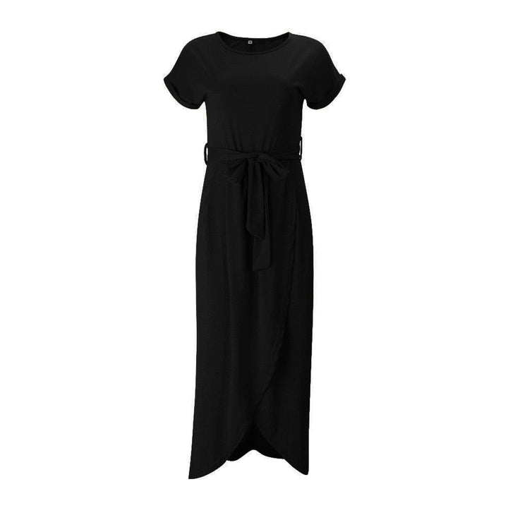 Maxi Dress with Split - Selene-Black-S-The Livary