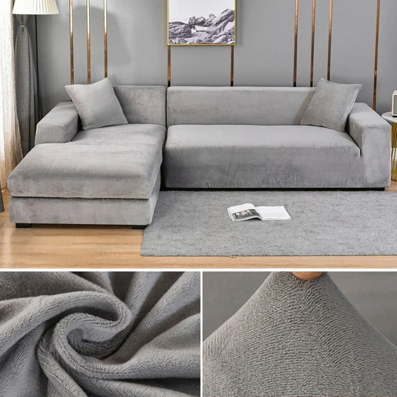 Stretch Velvet Sofa Cover with Luxury Finish - Sofina-Pink-1 Zit (90-140CM)-The Livary