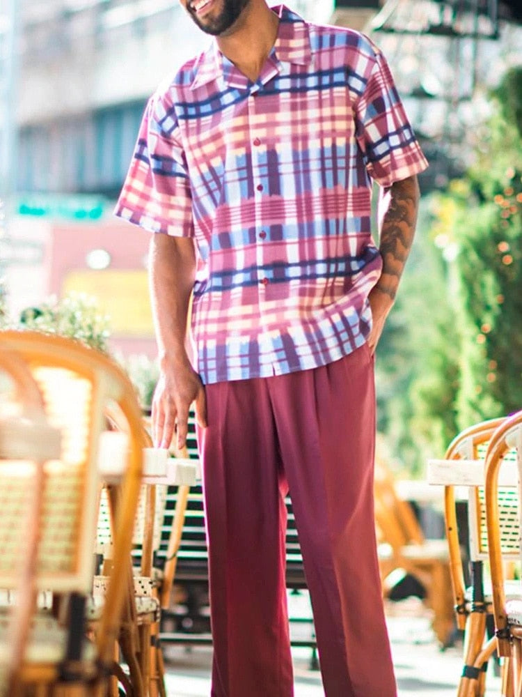 Stylish men's two-piece set for warm days - summer classic-Set E-S-The Livary