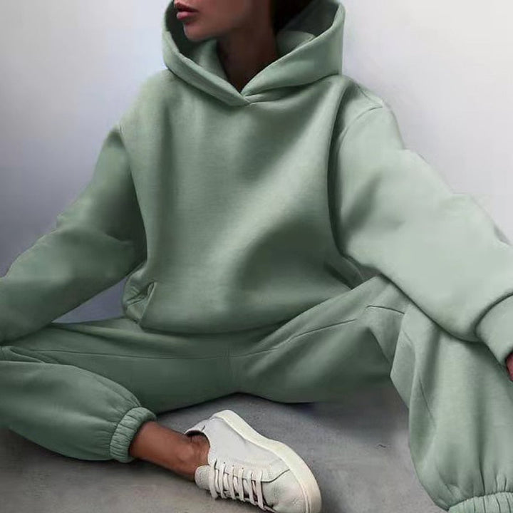 Ladies Oversized Lounge Jogging Set – Liv-Light green-The Livary