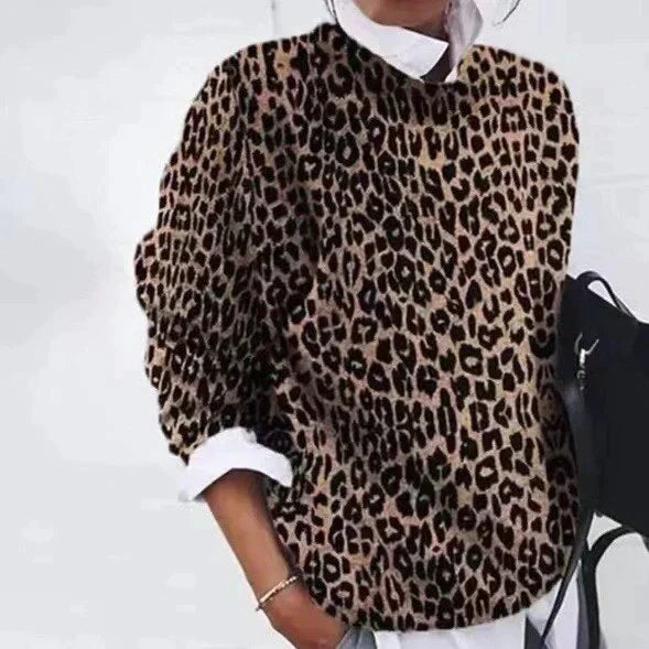 Refined Sweater with Print - Sienna-Leopard-S-The Livary