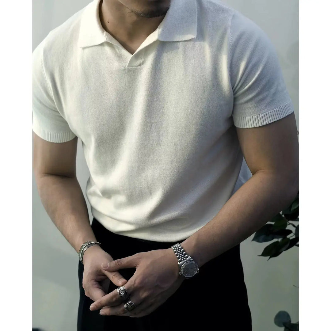 Slim Fit Men's Polo Shirt with Zip – Fabrizio-Black-S-The Livary