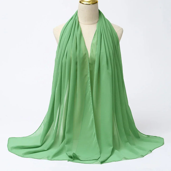 Chiffon Hijab Scarf – Leilani-Green-The Livary