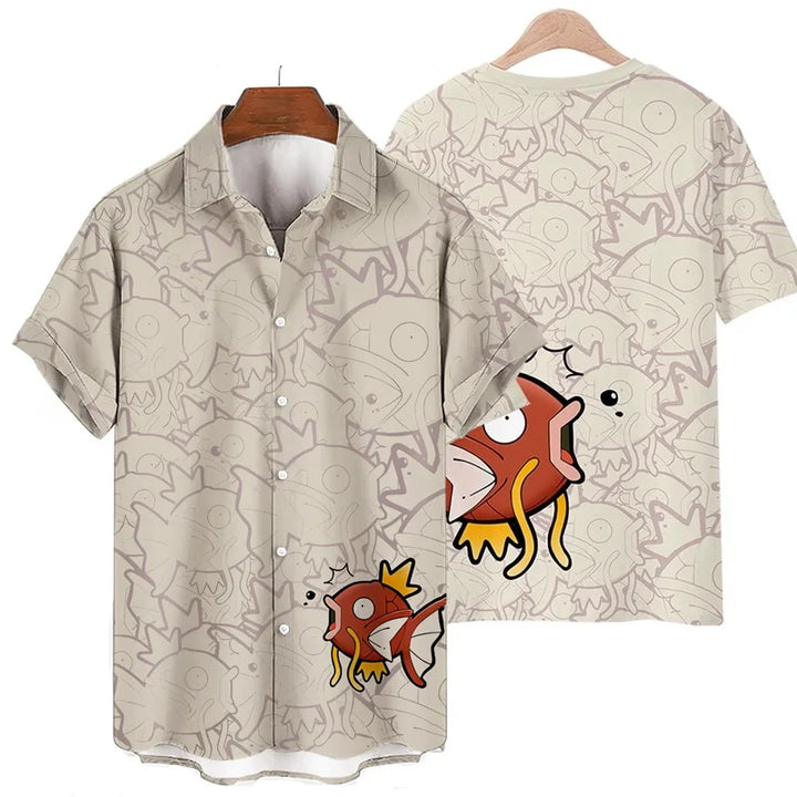 Funny summer set with Gengar & Snorlax print | Buy 1, get 1 free - SleepyFun-01-M-The Livary