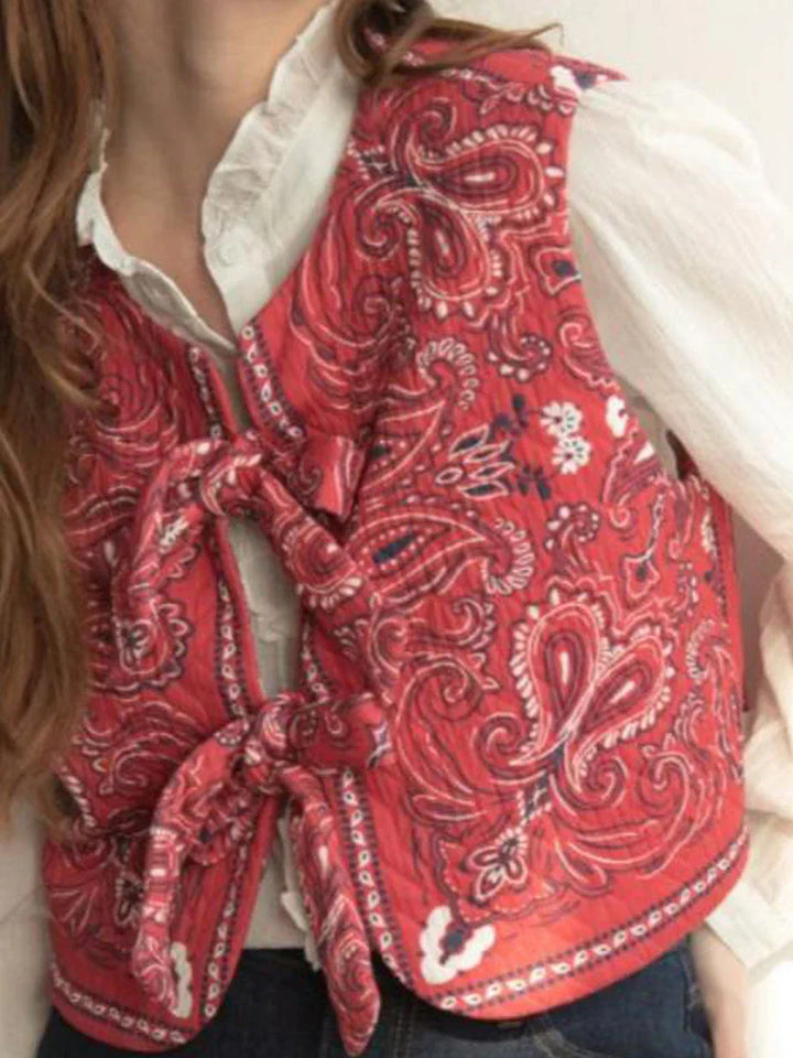 Y2K Red Bandana Wrap Top Trendy Cropped Streetwear Top - Liora-S-The Livary