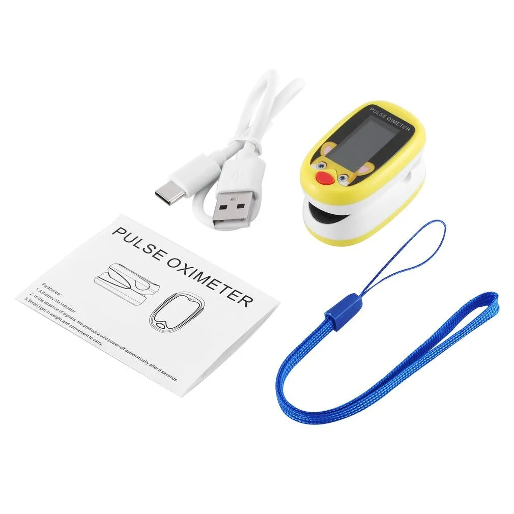 Child-friendly Pulse Oximeter for Health Monitoring - KidPulse-Yellow-The Livary