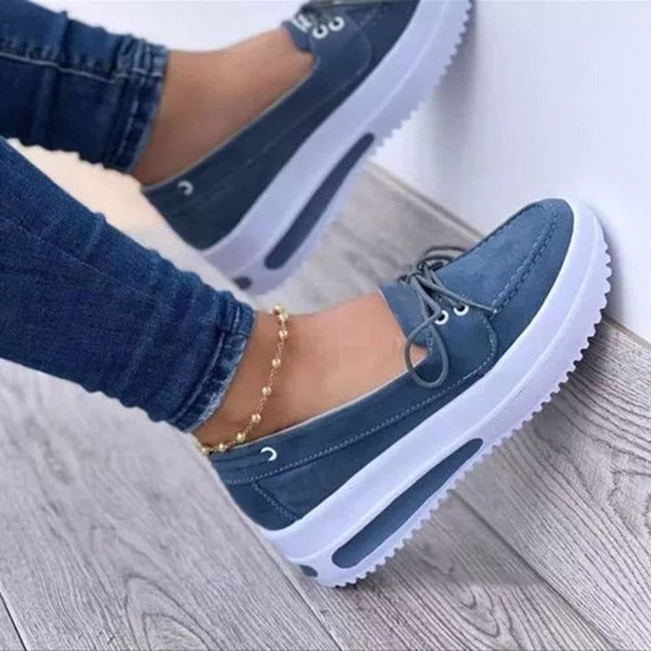Orthopaedic Ladies' Espadrilles with Air Cushion Sole – Malina-Blue-3-The Livary