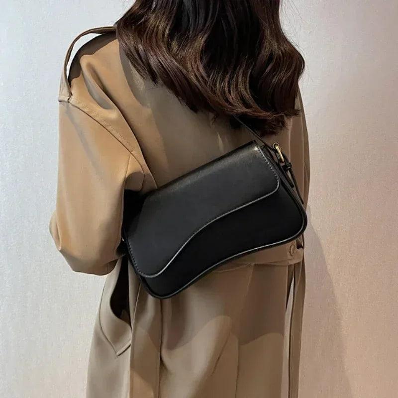 Compact Ladies Shoulder Bag - Sophia-Silver-The Livary